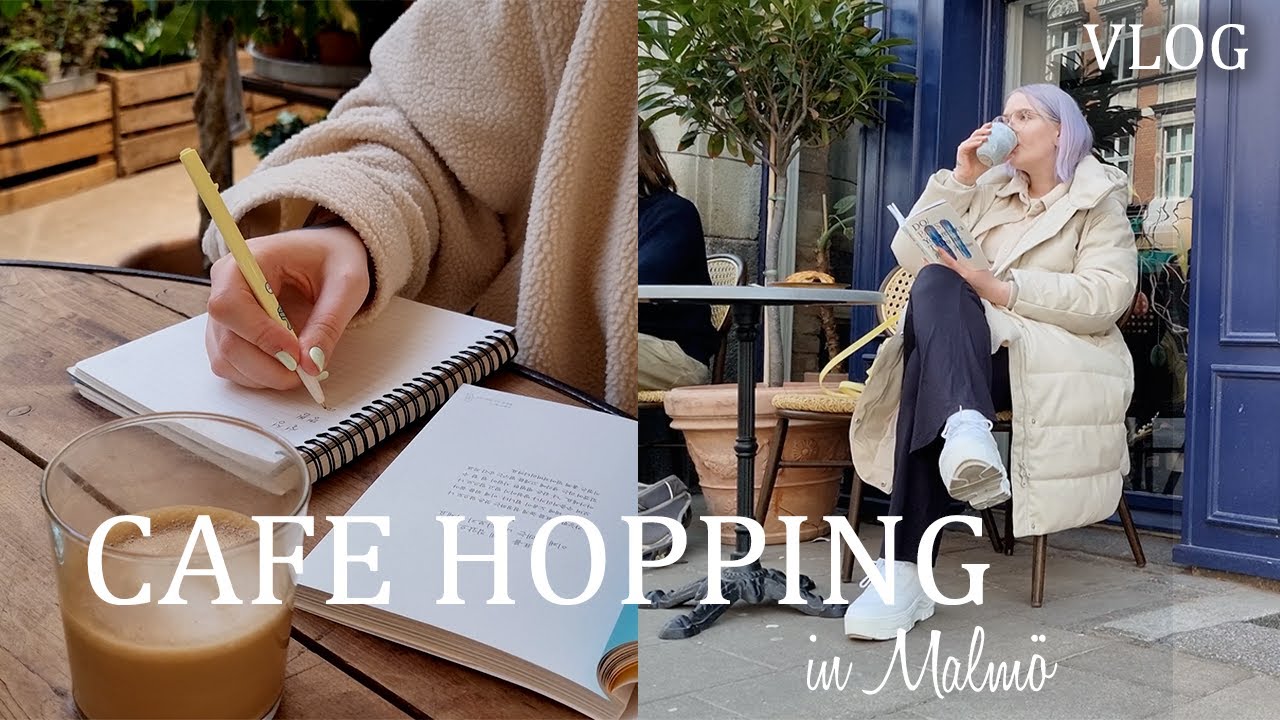 Cafe hopping in Malmö 🇸🇪 vegan food, cozy cafes, studying Korean ☕ Sweden VLOG 🌷 스웨덴 말뫼 카페 투어 브이로그