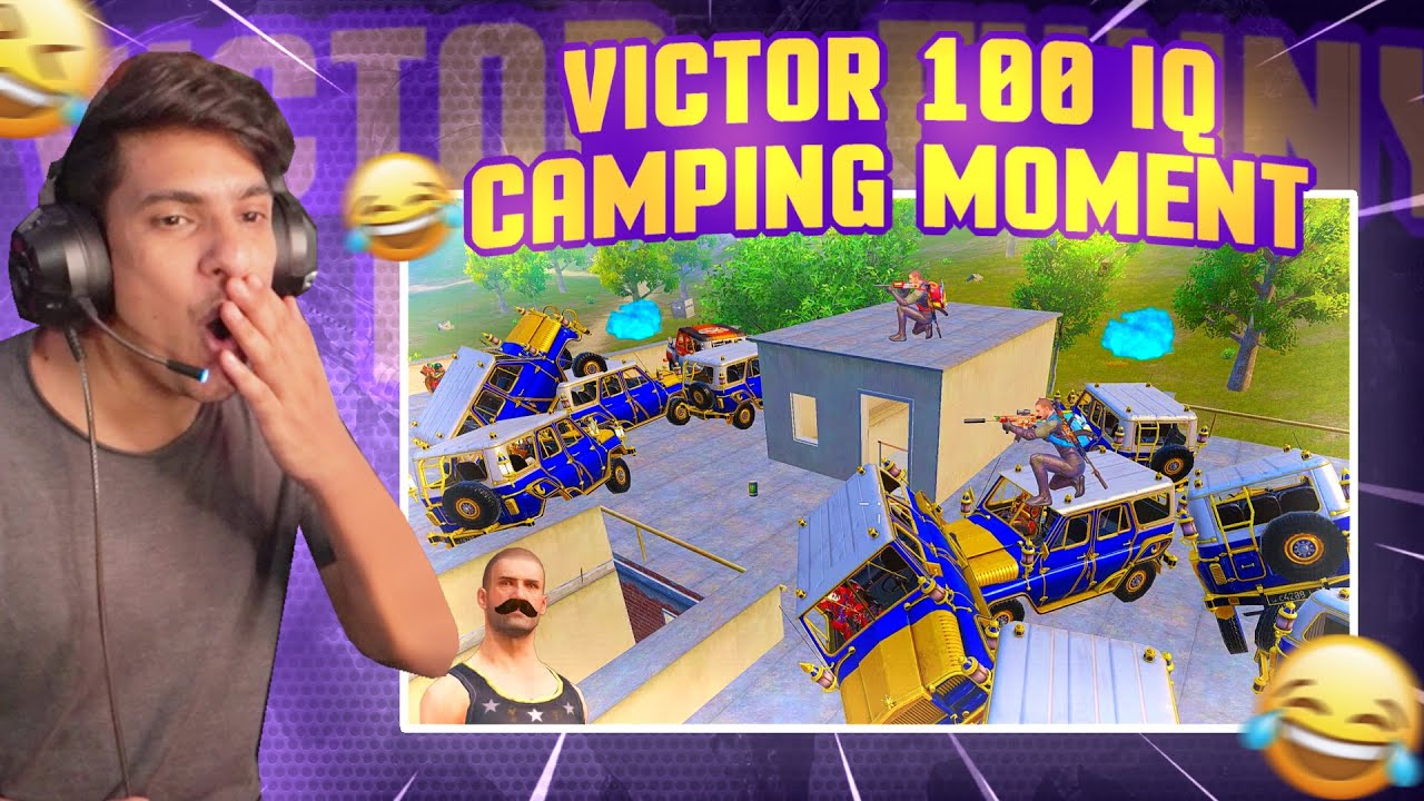 😱VICTOR 1000 IQ CAMPING FUNNY MOMENT IN PUBG Mobile/BGMI-PUBG FUNNY & WTF MOMENT