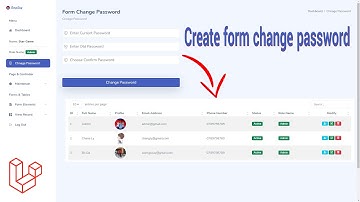 Create form change password Laravel 8 | Dashboard V13