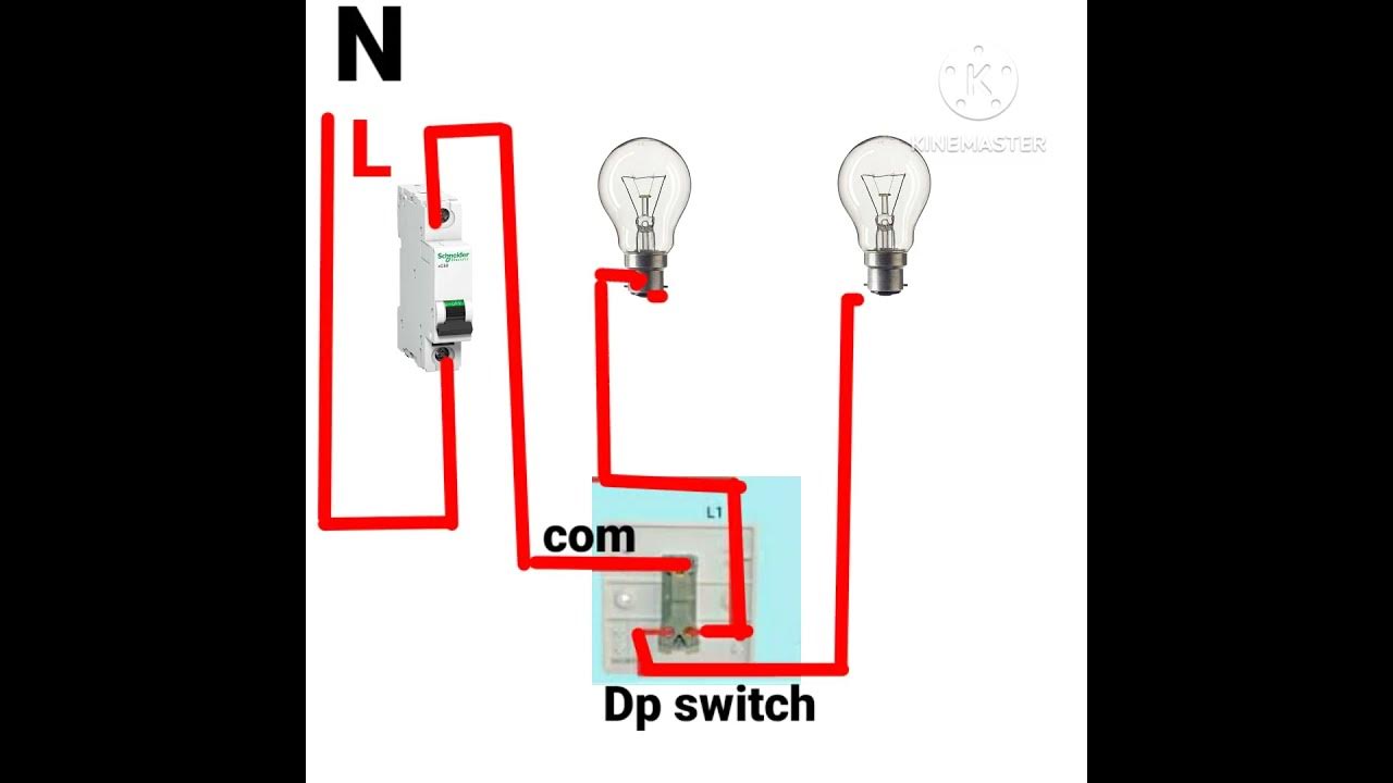 Dp switch wiring// how to switch wiring connection #electrical #