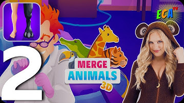 Merge Animals 3D - Walkthrough Gameplay Part 1 Release The Mad Scientist (Android-iOS)