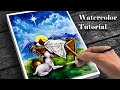 Nativity Scene watercolor Painting tutorial For Beginners | Step By Step