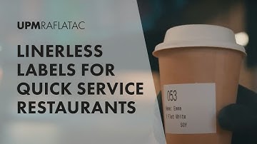 Linerless labels for quick service restaurants and hospitality - UPM Raflatac OptiCut™ linerless