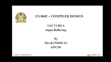 INPUT BUFFERING|COMPILER DESIGN