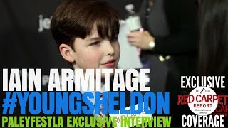 Iain Armitage #YoungSheldon on #CBS interviewed at 35th #PaleyFestLA TV Festival in Hollywood