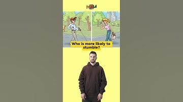 Who is more likely to stumble? #riddle #quiz #viral #puzzled #riddles #games #shorts
