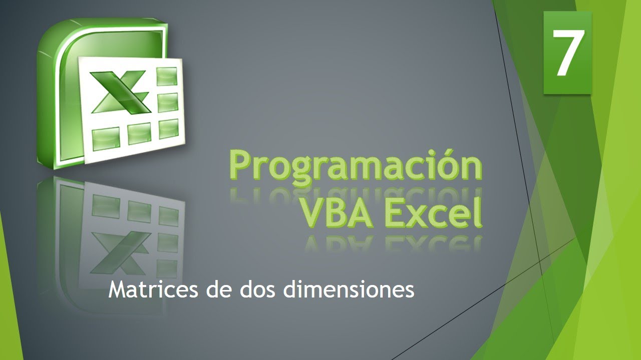 Curso VBA Excel. Matrices de dos dimensiones I. Vídeo 7.mp4 - YouTube