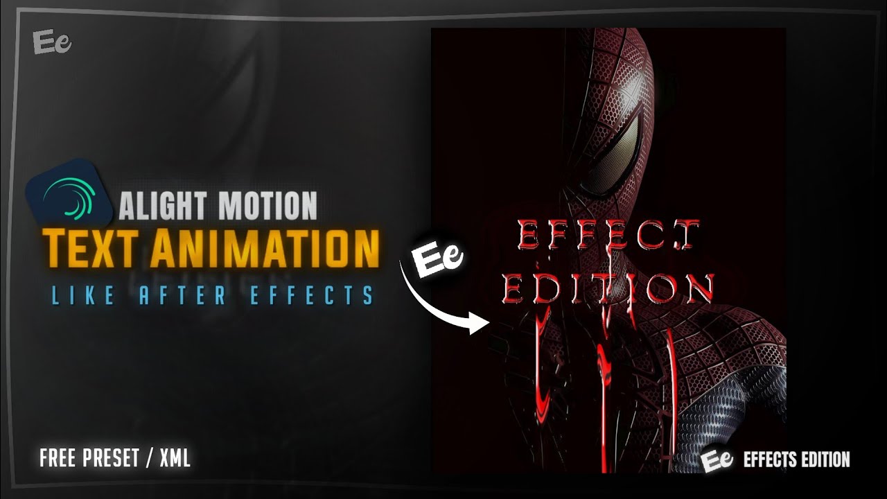Unique Text Animation | Alight Motion | Like After Effects || Free Preset Xml | 