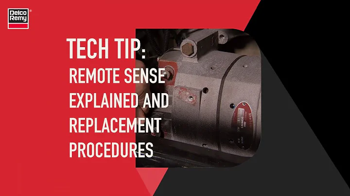 Remote Sense Explained & Replacement Procedures for Remote Sense Alternators  | Delco Remy Tech Tip