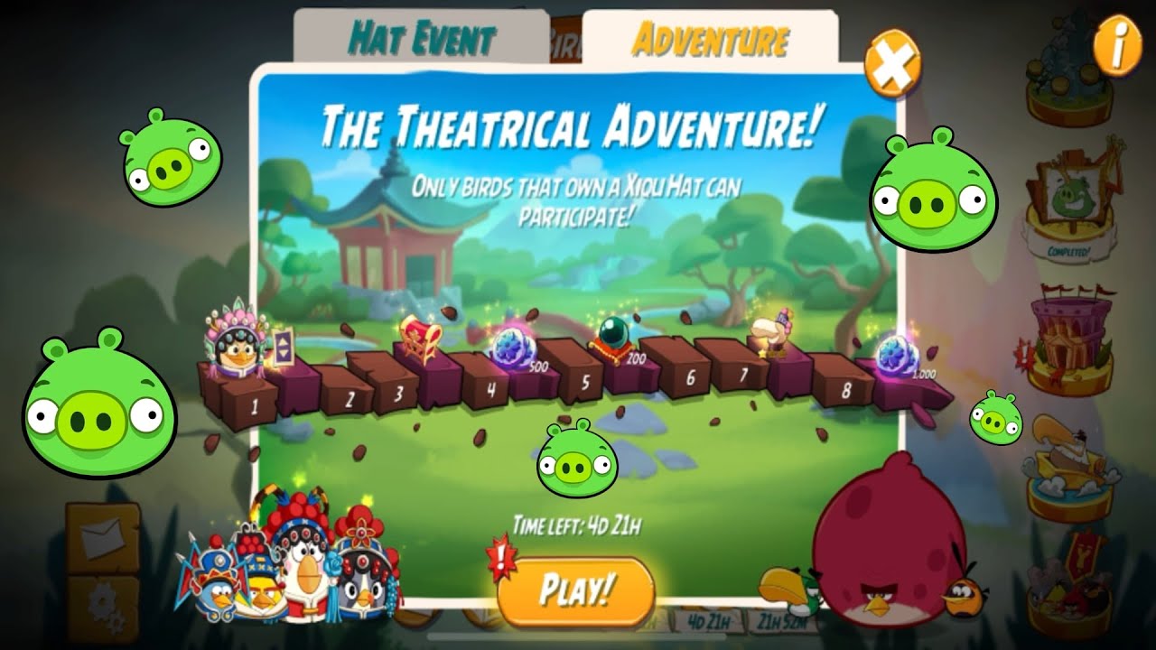 Angry Birds 2 AB2 Theatrical Adventure | 5 Birds 6 Levels | How far can ...