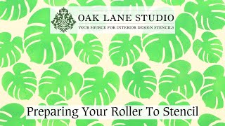 No Bleed Philodendron Leaf Stencil Roller Painting | Oak Lane Studio