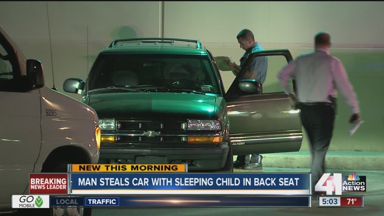 Man steals car with sleeping child inside in Kansas City, Kan. - YouTube