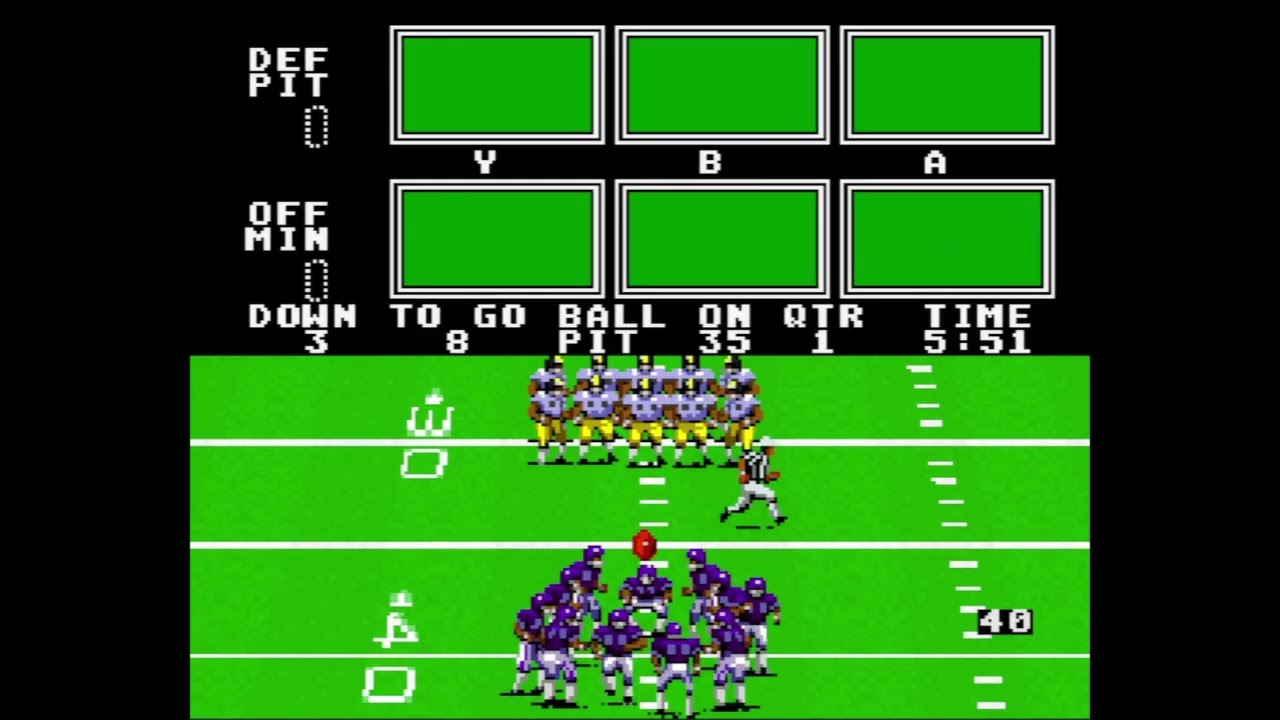 John Madden Football (SNES) - Simulation Tournament (Pittsburgh vs Minnesota)
