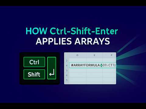 How Do I Use Array Formulas In Excel