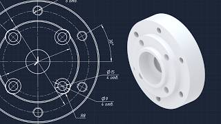 Flange CAD part modeling | Autodesk Inventor tutorial | cbp–29052026☢️