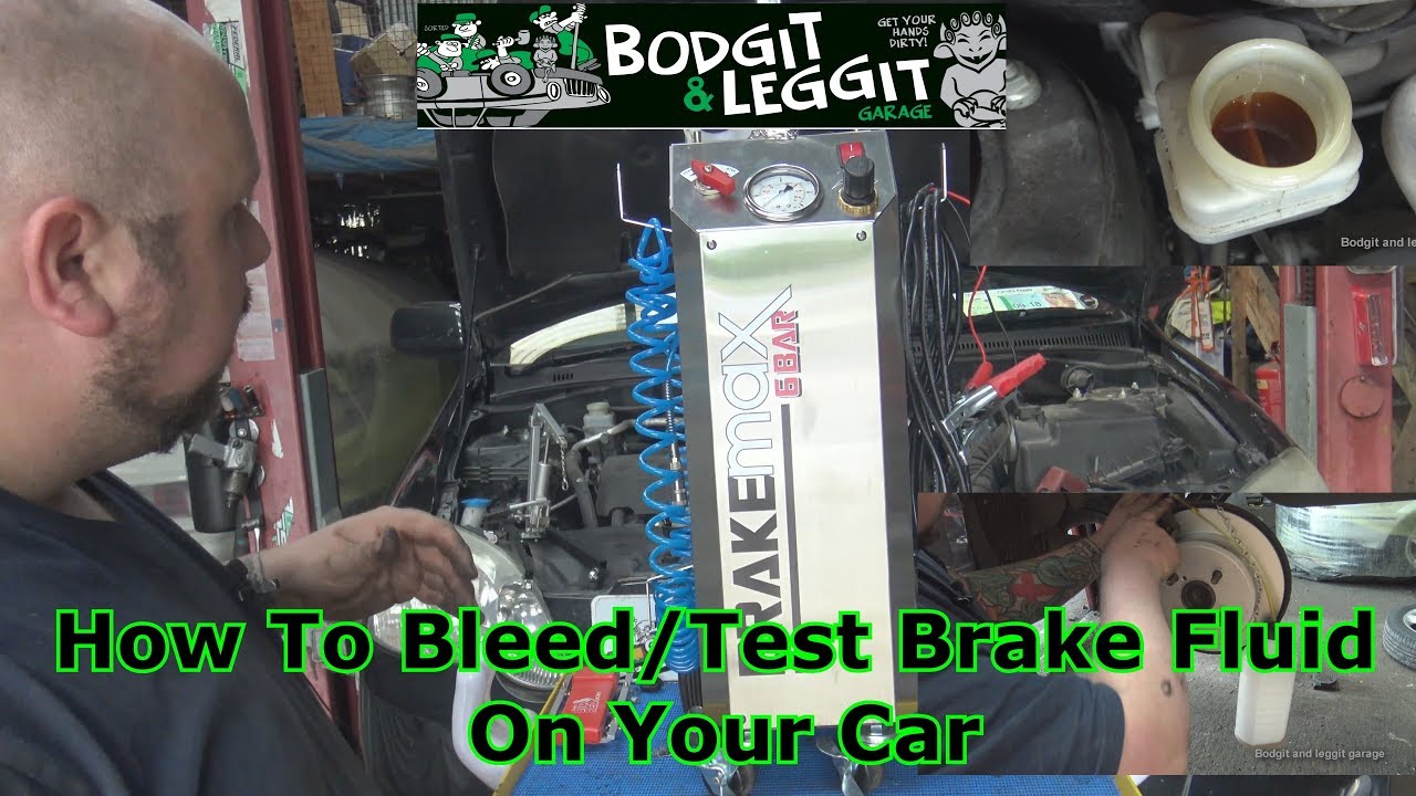 How To Bleed/Test Brakes Fluid With Hubitools 12v brake bleeder Bodgit And Leggit Garage YouTube