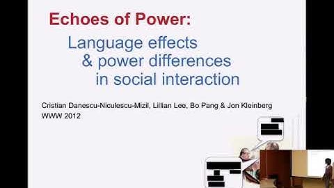 2013 09 24 Lillian Lee - Language as Influence: Power and Memorability