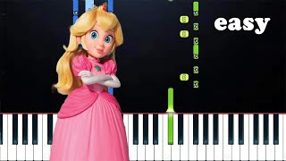 The Super Mario Bros. Movie OST - Peaches (EASY BEGINNER Piano Tutorial)