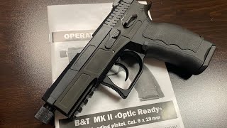B&amp;T MKII 9mm Suppressor Ready, Optic Ready handgun unboxing &amp; initial impressions.