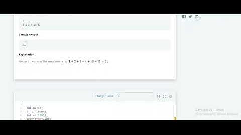 simple array sum | hackerrank solution in c