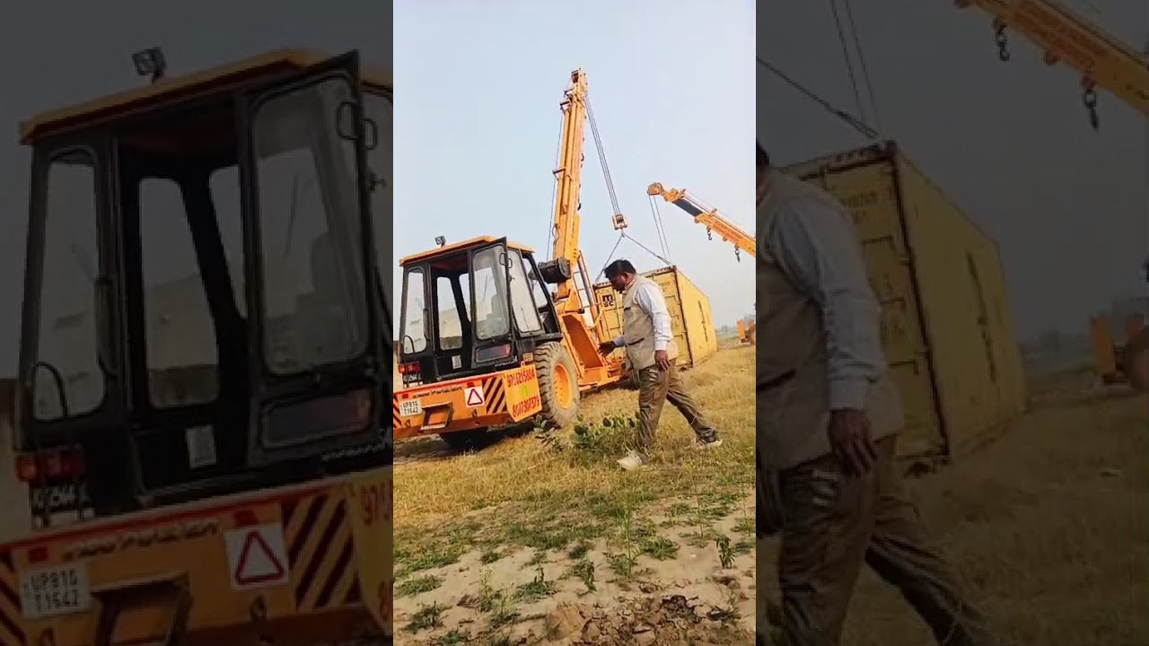 Hydra crane by two 27 tan container unloading