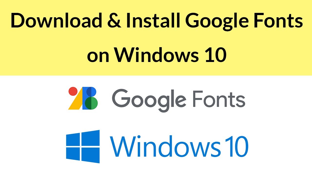How To Download Install Google Fonts On Windows 10 YouTube How To Download Install Google Fonts On Windows 10 YouTube