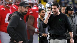 Head coaches Ryan Day, Dan Lanning discusses Ohio State's matchup against Oregon in Rose Bowl