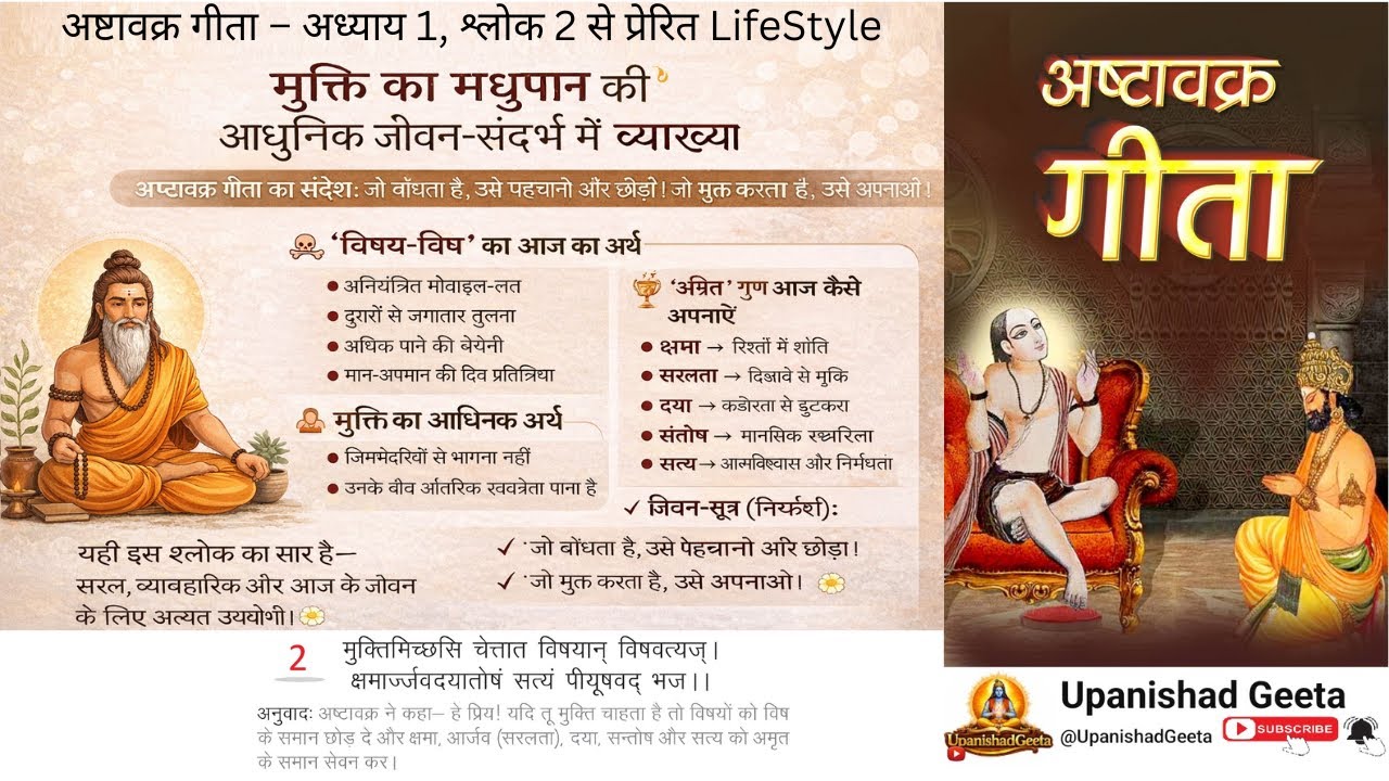 अष्टावक्र गीता – अध्याय 1, श्लोक 2 से प्रेरित LifeStyle 