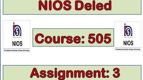 NIOS Deled 505 Assignment 3 in Punjabi