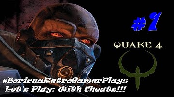 Quake 4 (PC) Level 1 with cheats! (Revisited in highest quality)