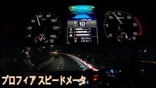 大型トラックのスピードメーターの動き HINO PROFIA Speedmeter Work