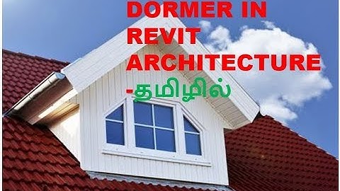 revit architecture- how to create dormer in revit architecture
