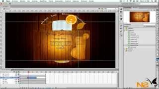 Effecto de transicion y particulas entre el contenido en Adobe Flash CS6  Parte I