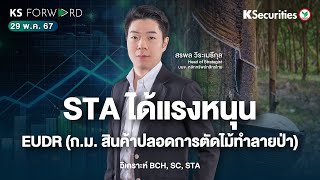 KS Forward วันที่ 29 พ.ค. 67 - STA ได้แรงหนุน EUDR (ก.ม. สินค้าปลอดการตัดไม้ทำลายป่า)