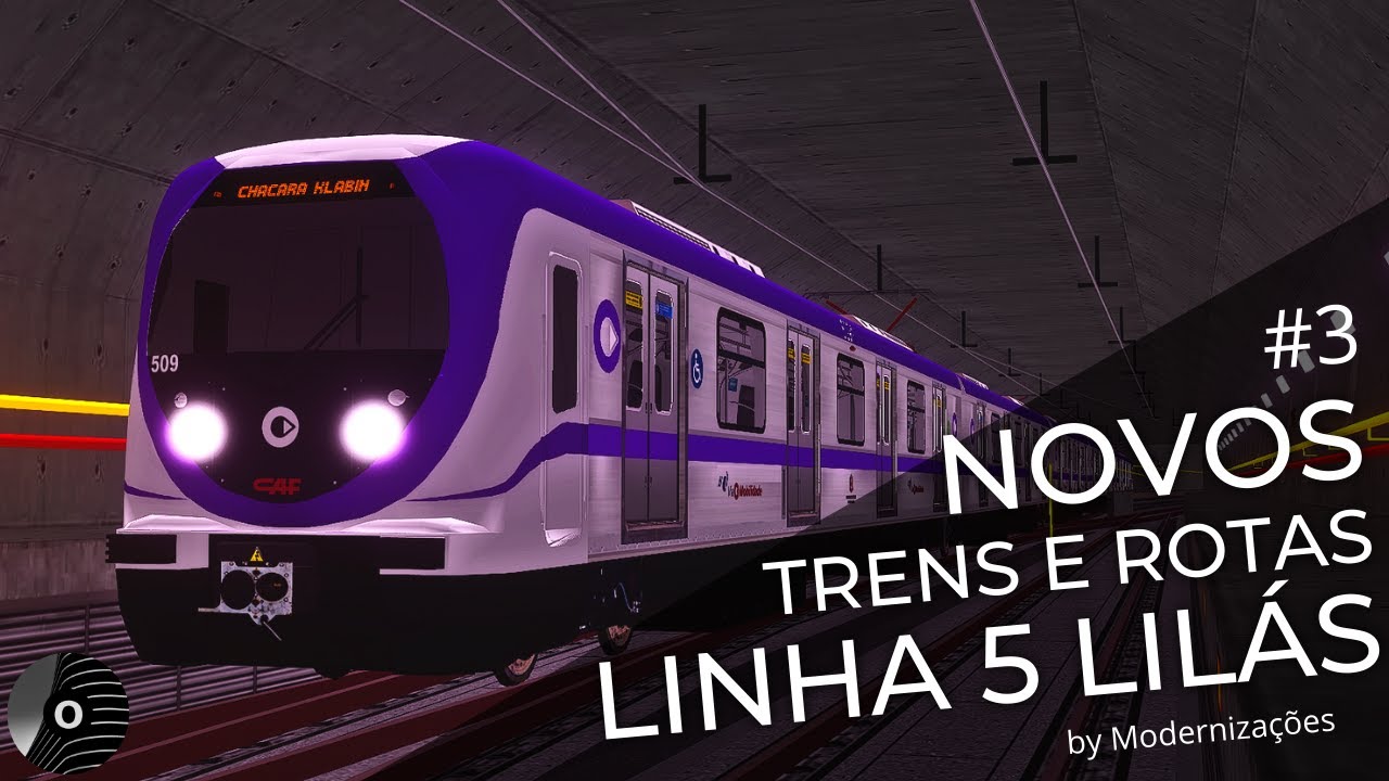 OpenBVE - NOVOS TRENS E ROTAS LINHA 5 LILÁS! Santo Amaro X Brooklin com o TUE Série 500