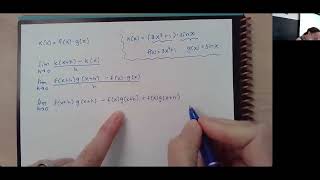 Limit definition for product rule derivative