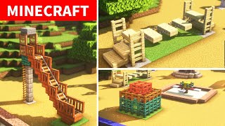 [Minecraft] 11+ Working Playground Build | 実際に遊べる公園の遊具の作り方11選！