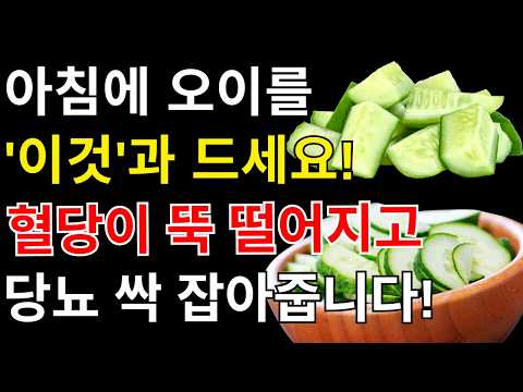 아침 혈당 잡는 최고의 비밀! 건강음식 오이·식초·계란으로 당뇨 걱정 줄이는 법
