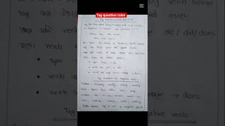 Tag question rules#english#Tag question ans