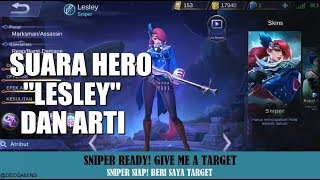 SUARA HERO LESLEY BESERTA ARTI (Bahasa Indonesia)