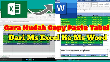 Cara Mudah Copy Paste Tabel dari MS Excel ke Ms Word