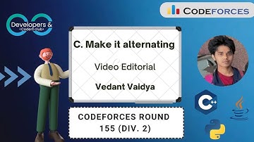 C. Make it Alternating | Codeforces Round 155 (Div 2) | DCC NIT-A