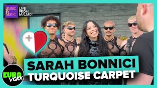🇲🇹 SARAH BONNICI - ‘Loop’ (TURQUOISE CARPET INTERVIEW) // MALTA EUROVISION 2024