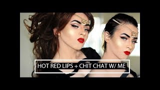 HOT RED LIPS MAKE-UP TUTORIAL 2017 | CLASSIC RED LIPS | TRANSFORMATION BOY TO GIRL  | ADRIAN HILLS screenshot 4