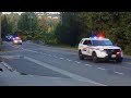 *EXTREMELY RARE* 6 West Shore RCMP units & 2 BC Ambulance units responding