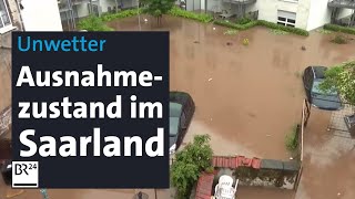 Schwere Schäden durch Hochwasser im Saarland - Scholz sichert Unterstützung zu | BR24