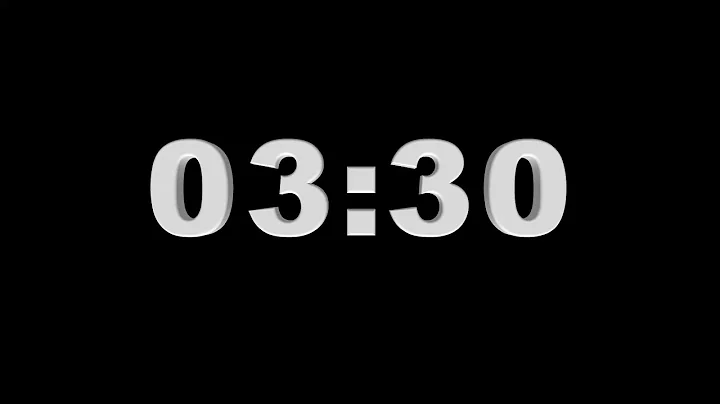 3 Minute 30 Second Countdown Timer With Alarm