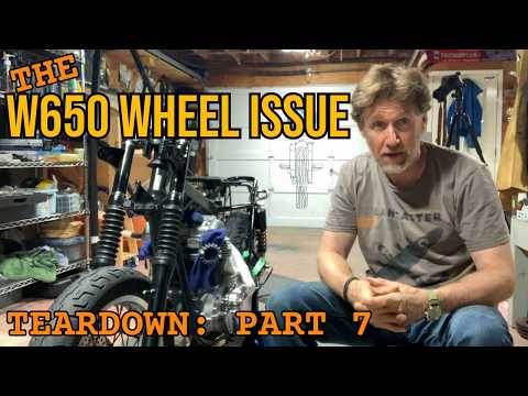 Part 7: Scrambler Build: Stripping the Rolling Chassis | The Kawasaki W650 Front Wheel Issue?