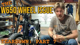 Part 7: Scrambler Build: Stripping the Rolling Chassis | The Kawasaki W650 Front Wheel Issue?