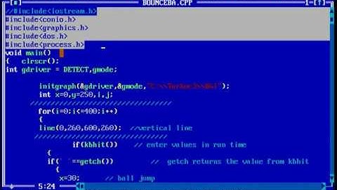 c++ game graphic bounce the ball